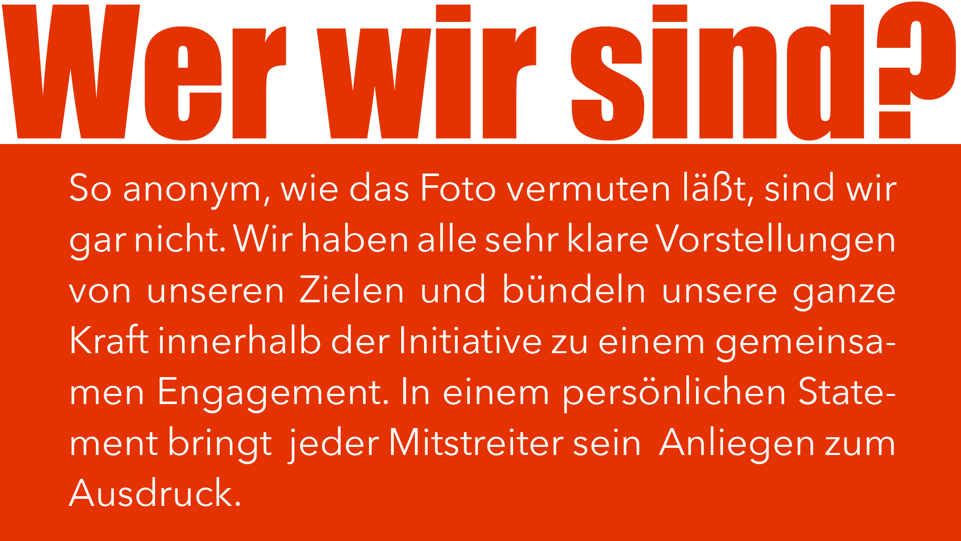 Wer wir sind?